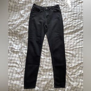 High Waisted Black Skinny Jeans